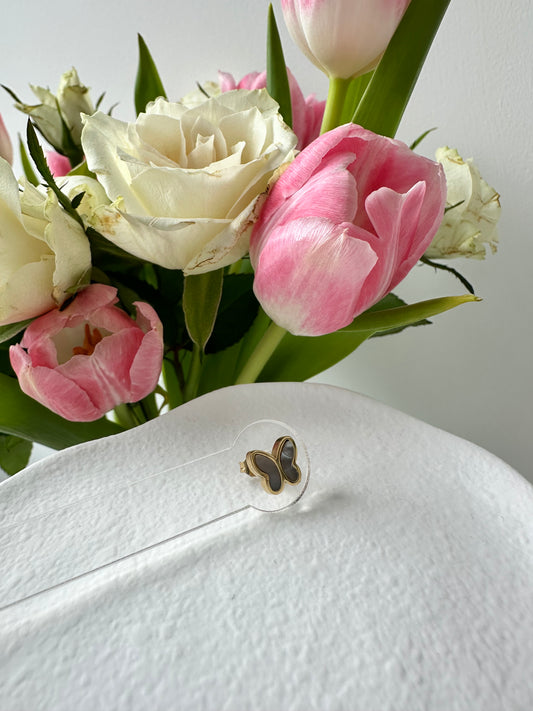 BOUCLES D'OREILLES BUTTERLY NACRÉ