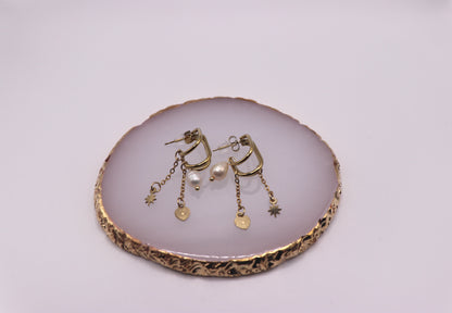 PEARL STAR EARRINGS