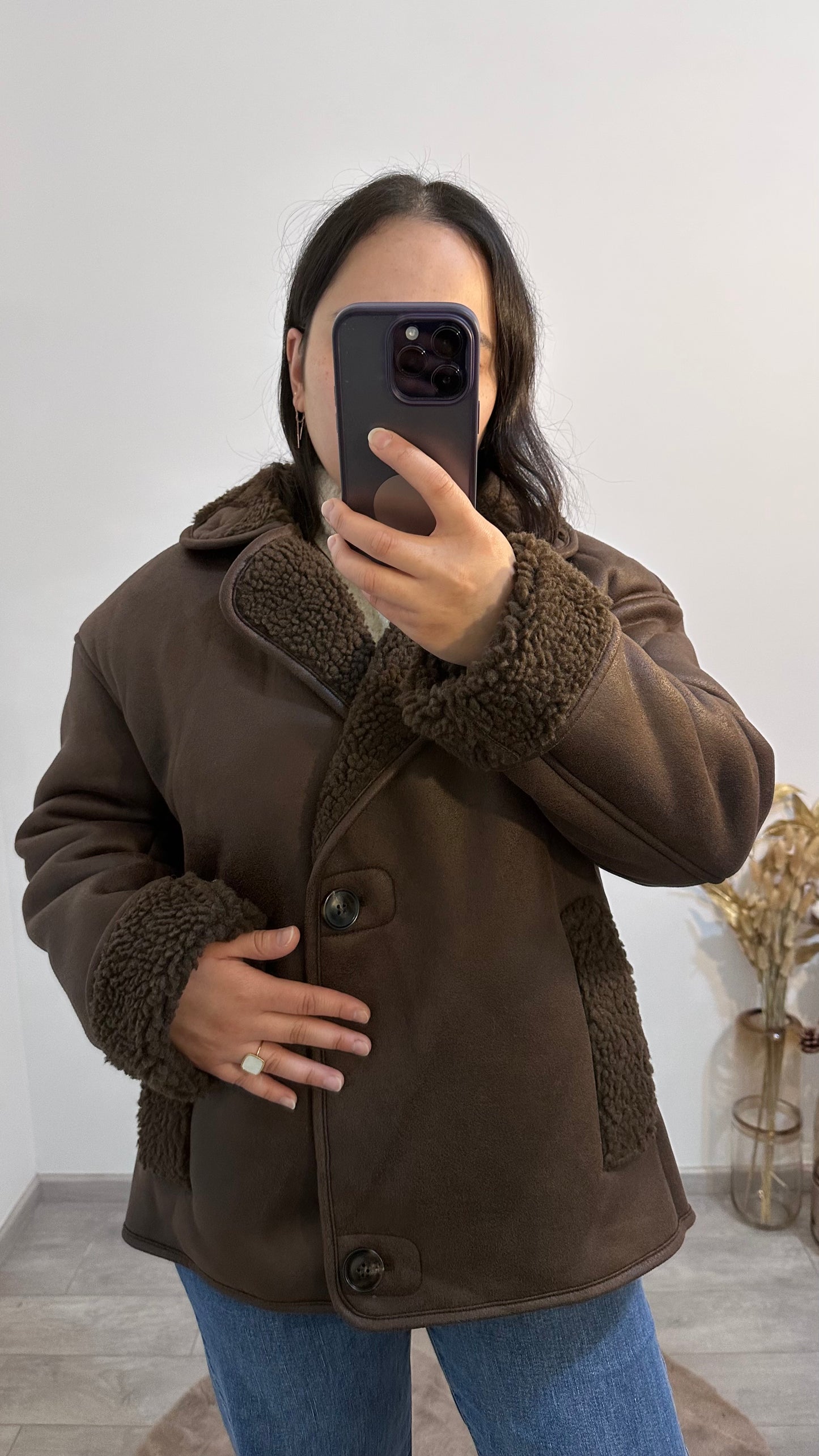 JACKE MIT WILDLEDER-EFFEKT